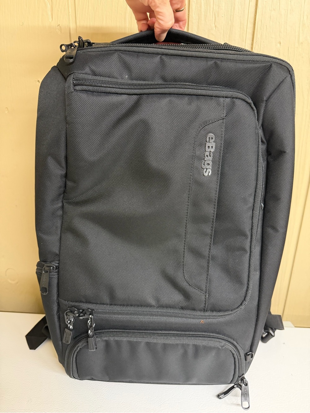 eBags Black Travel Work Backpack - Durable Everyday Carry